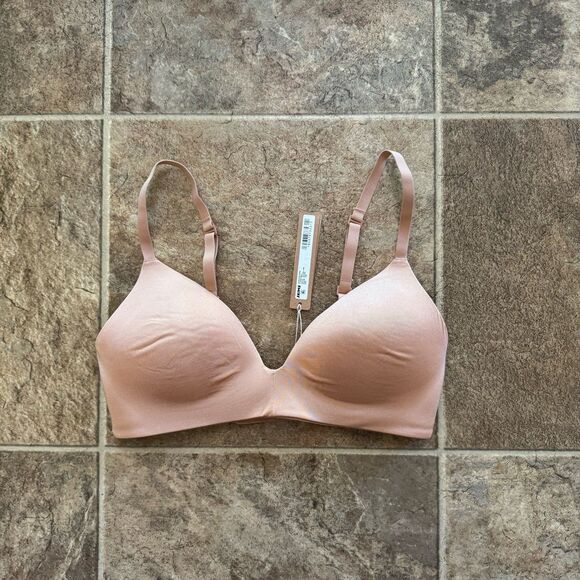 Skims Wireless Form T-shirt Bra Ochre Size 32B - Picture 1 of 9